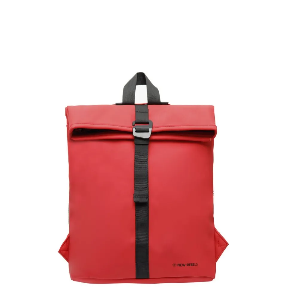New Rebels Mart Los Angeles Rot 7 Liter Rucksack Rolltop Wasserabweisend