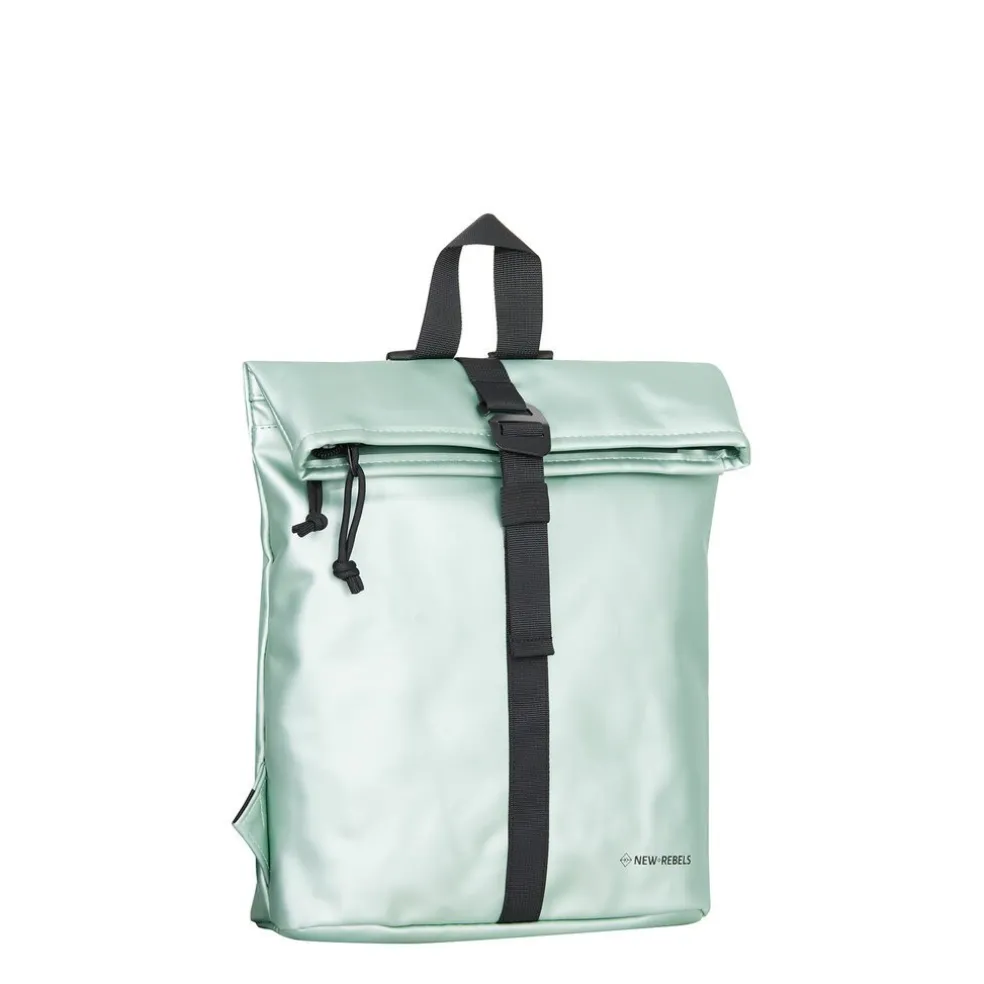 New Rebels Mart Los Angeles Metallic Hellgrün 7L Rolltop Rucksack Wasserabweisend