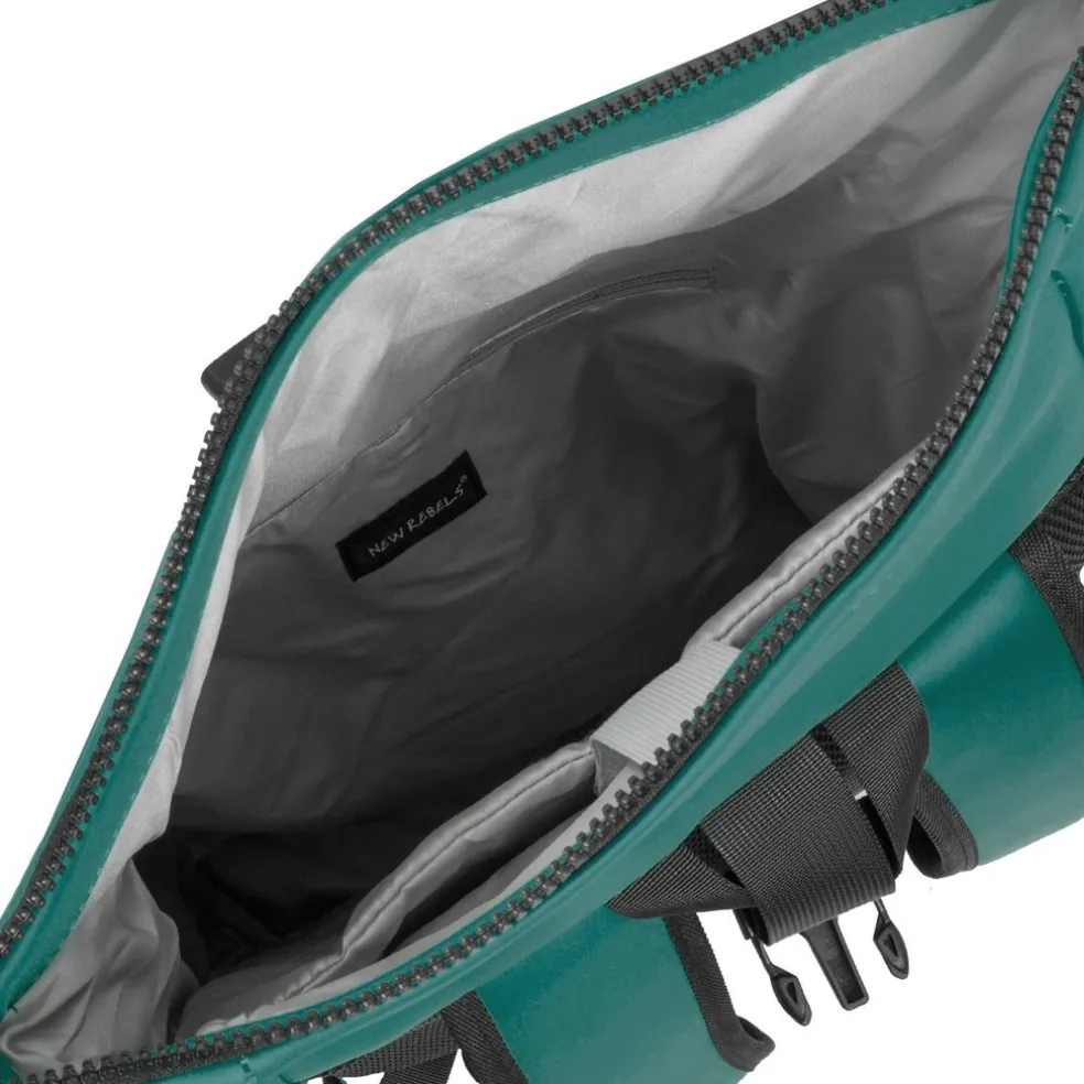 New Rebels Mart New York Petrol 21L Rucksack Rolltop Wasserabweisend Laptop 15.6"