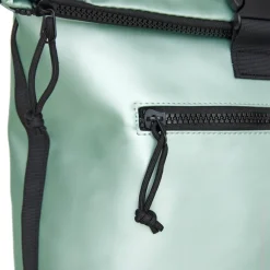 New Rebels Mart New York Metallic Hellgrün 21L Rucksack Rolltop Wasserabweisend Laptop 15.6