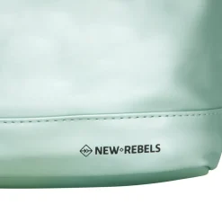 New Rebels Mart New York Metallic Hellgrün 21L Rucksack Rolltop Wasserabweisend Laptop 15.6