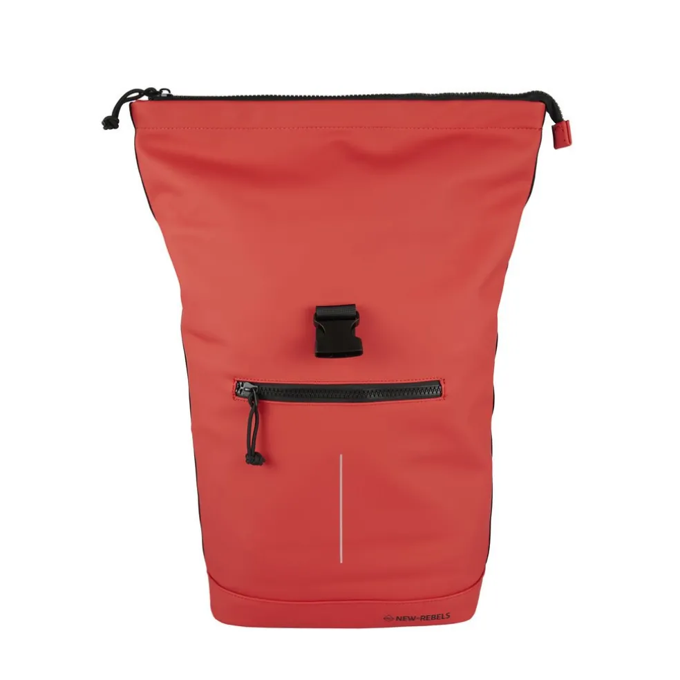 New Rebels Mart New York Rot 21L Rucksack Rolltop Wasserabweisend Laptop 15.6"