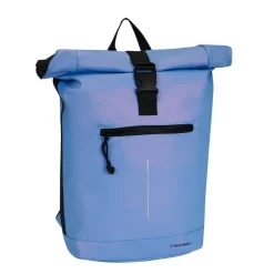 New Rebels Mart New York Metallic Helllila 21L Rucksack Rolltop Wasserabweisend Laptop 15.6"