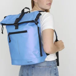New Rebels Mart New York Metallic Helllila 21L Rucksack Rolltop Wasserabweisend Laptop 15.6"