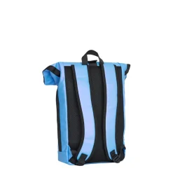 New Rebels Mart New York Metallic Helllila 21L Rucksack Rolltop Wasserabweisend Laptop 15.6