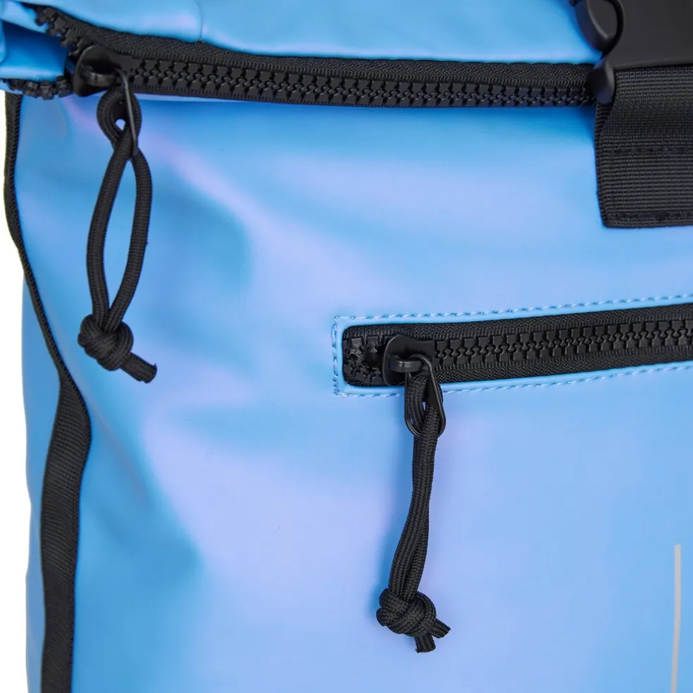 New Rebels Mart New York Metallic Helllila 21L Rucksack Rolltop Wasserabweisend Laptop 15.6"