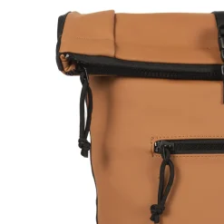 New Rebels Mart New York Cognac 21L Rucksack Rolltop Wasserabweisend Laptop 15.6