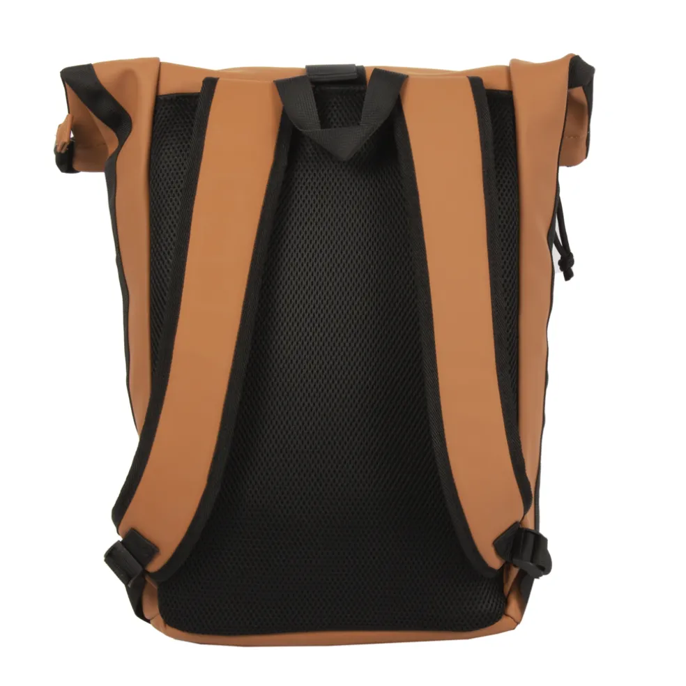 New Rebels Mart New York Cognac 21L Rucksack Rolltop Wasserabweisend Laptop 15.6"