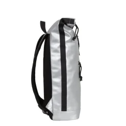 New Rebels Mart New York Metallic Silber 21L Rucksack Rolltop Wasserabweisend Laptop 15.6"