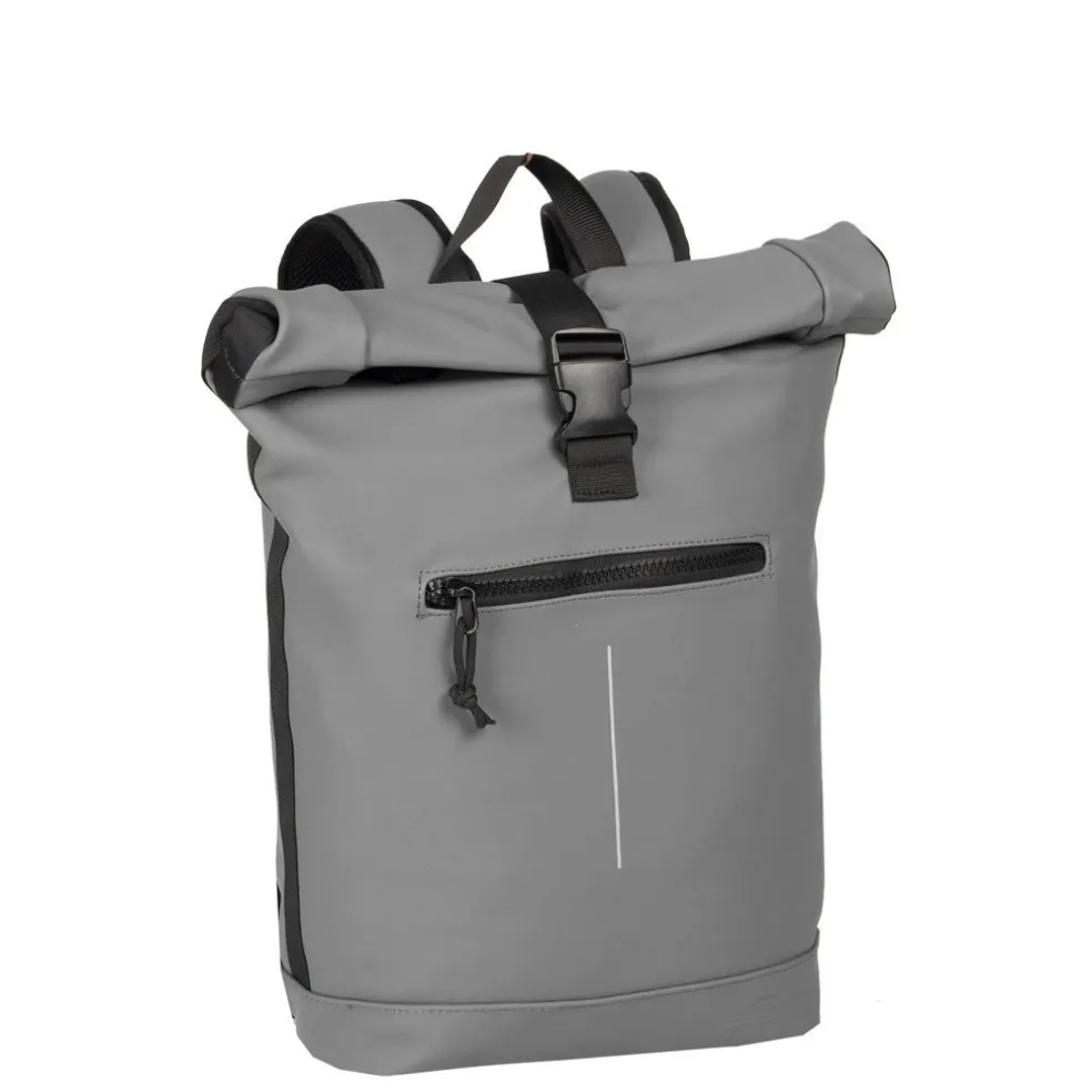 New Rebels Mart New York Anthrazit 21L Rucksack Rolltop Wasserabweisend Laptop 15.6"