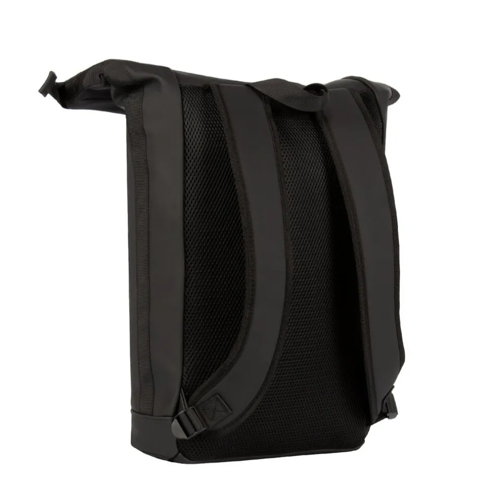 New Rebels Mart New York Schwarz 21L Rucksack Rolltop Wasserabweisend Laptop 15.6"