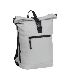 New Rebels Mart New York Hellgrau 21L Rucksack Rolltop Wasserabweisend Laptop 15.6"