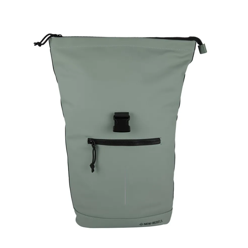 New Rebels Mart New York Salie Grün 21L Rucksack Rolltop Wasserabweisend Laptop 15.6"