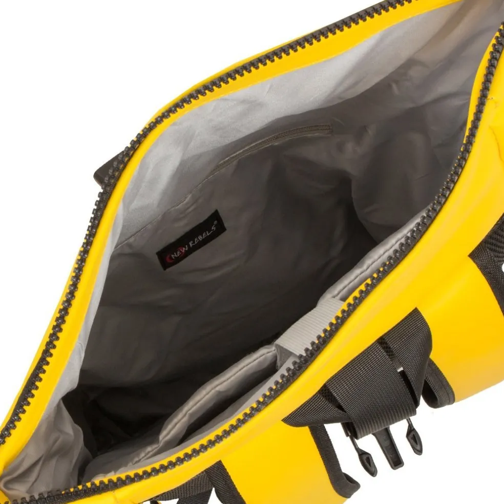 New Rebels Mart New York Gelb 21L Rucksack Rolltop Wasserabweisend Laptop 15.6"