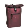 New Rebels Mart New York Metallic Burgundy 21L Rucksack Rolltop Wasserabweisend Laptop 15.6"
