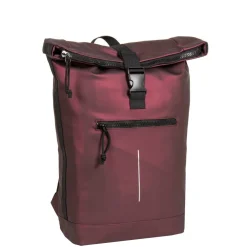 New Rebels Mart New York Metallic Burgundy 21L Rucksack Rolltop Wasserabweisend Laptop 15.6"