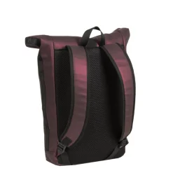 New Rebels Mart New York Metallic Burgundy 21L Rucksack Rolltop Wasserabweisend Laptop 15.6"