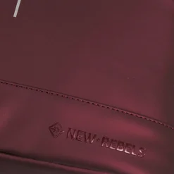 New Rebels Mart New York Metallic Burgundy 21L Rucksack Rolltop Wasserabweisend Laptop 15.6