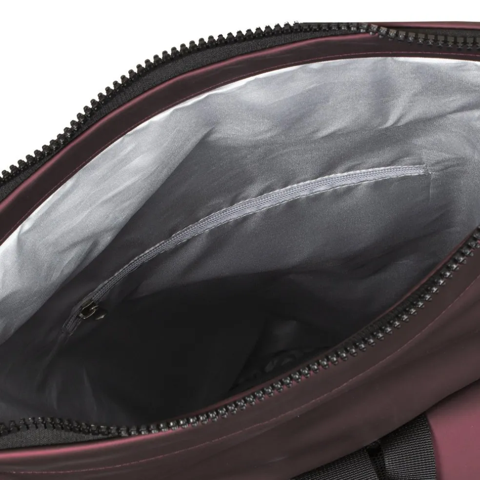 New Rebels Mart New York Metallic Burgundy 21L Rucksack Rolltop Wasserabweisend Laptop 15.6"
