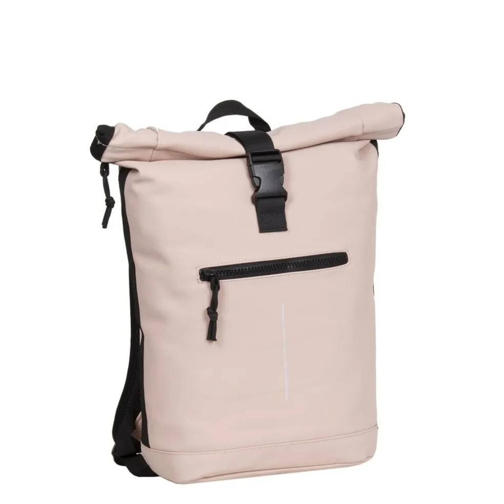 New Rebels Mart New York Soft Rosa 21L Rucksack Rolltop Wasserabweisend Laptop 15.6"