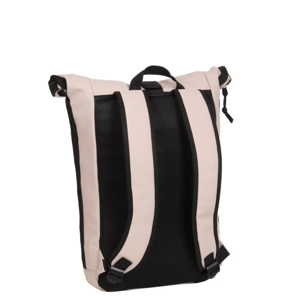 New Rebels Mart New York Soft Rosa 21L Rucksack Rolltop Wasserabweisend Laptop 15.6"