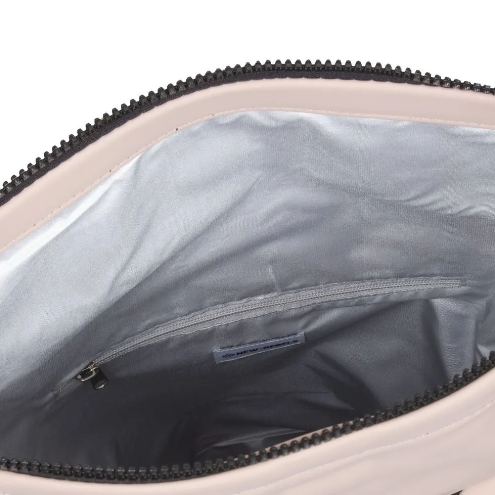 New Rebels Mart New York Soft Rosa 21L Rucksack Rolltop Wasserabweisend Laptop 15.6"