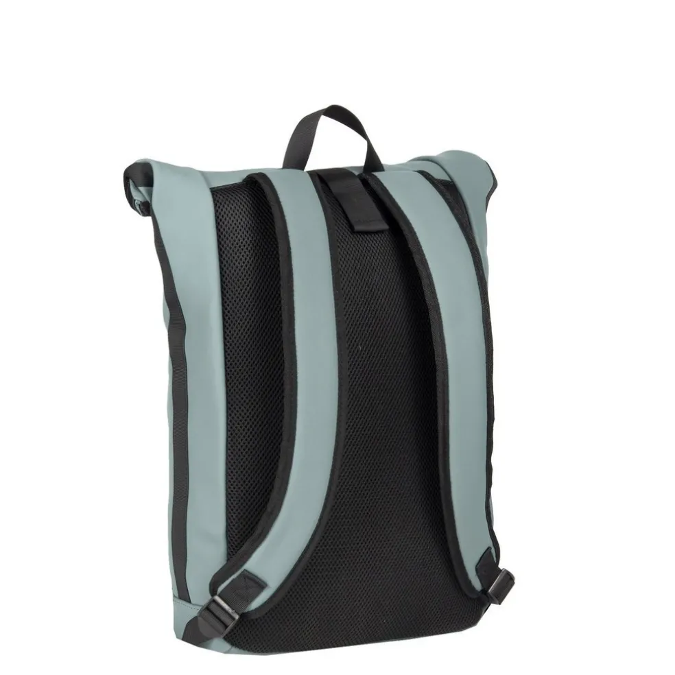 New Rebels Mart New York Soft Blau 21L Rucksack Rolltop Wasserabweisend Laptop 15.6"