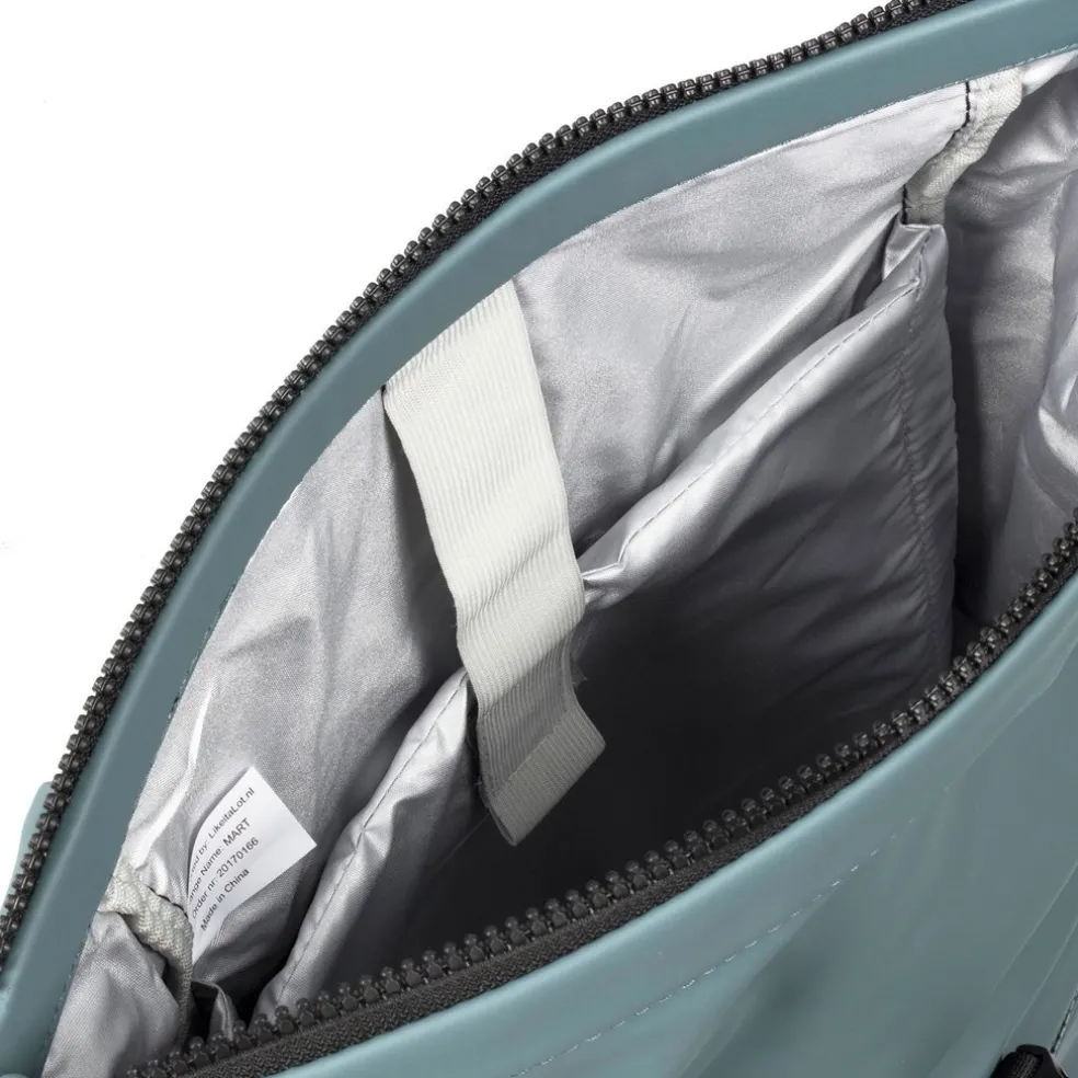 New Rebels Mart New York Soft Blau 21L Rucksack Rolltop Wasserabweisend Laptop 15.6"