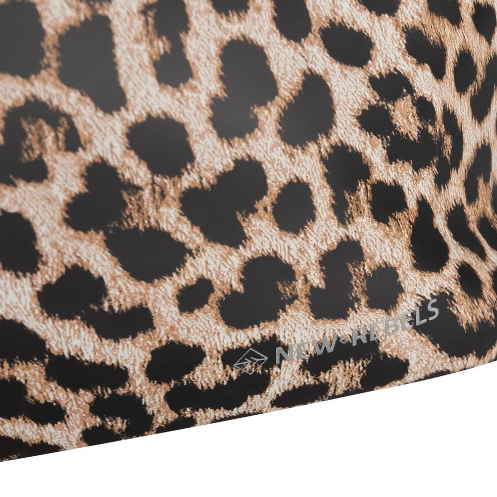 New Rebels Mart New York Leopard 21L Rugtas Rolltop Waterafstotend Laptop 15.6"