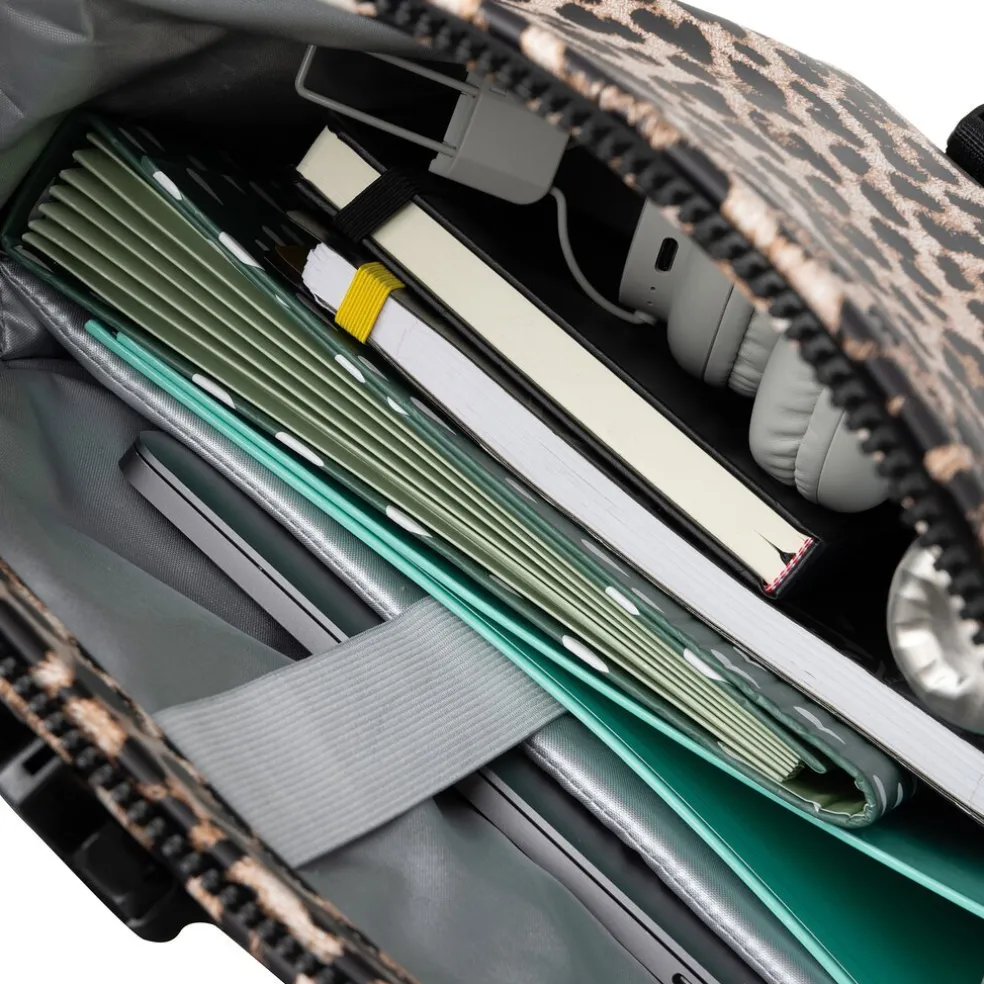 New Rebels Mart New York Leopard 21L Rugtas Rolltop Waterafstotend Laptop 15.6"