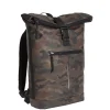 New Rebels Mart New York Camouflage Grün 21L Rucksack Rolltop Wasserabweisend Laptop 15.6"