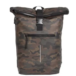 New Rebels Mart New York Camouflage Grün 21L Rucksack Rolltop Wasserabweisend Laptop 15.6