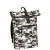 New Rebels Mart New York Camouflage Army 21L Rucksack Rolltop Wasserabweisend Laptop 15.6"