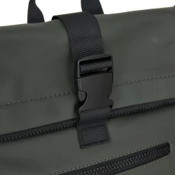 New Rebels Mart New York Nachtgrün 21L Rucksack Rolltop Wasserabweisend Laptop 15.6