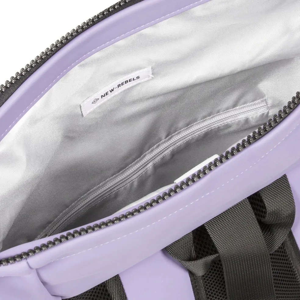 New Rebels Mart New York Lila 21L Rucksack Rolltop Wasserabweisend Laptop 15.6"