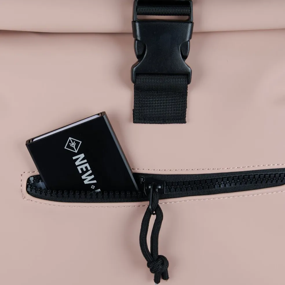 New Rebels Mart New York Altrosa 21L Rucksack Rolltop Wasserabweisend Laptop 15.6"