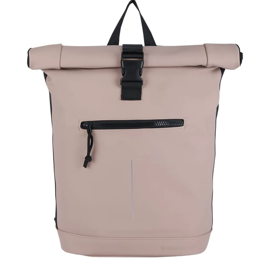 New Rebels Mart New York Altrosa 21L Rucksack Rolltop Wasserabweisend Laptop 15.6"