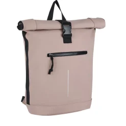 New Rebels Mart New York Altrosa 21L Rucksack Rolltop Wasserabweisend Laptop 15.6
