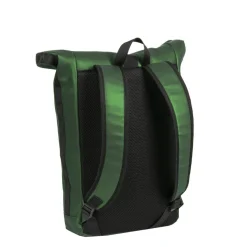New Rebels Mart New York Metallic Grün 21L Rucksack Rolltop Wasserabweisend Laptop 15.6
