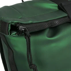 New Rebels Mart New York Metallic Grün 21L Rucksack Rolltop Wasserabweisend Laptop 15.6