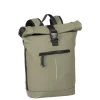 New Rebels Mart New York Taupe 21L Rucksack Rolltop Wasserabweisend Laptop 15.6"