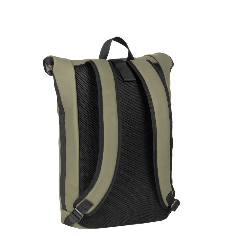 New Rebels Mart New York Taupe 21L Rucksack Rolltop Wasserabweisend Laptop 15.6"