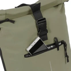 New Rebels Mart New York Taupe 21L Rucksack Rolltop Wasserabweisend Laptop 15.6