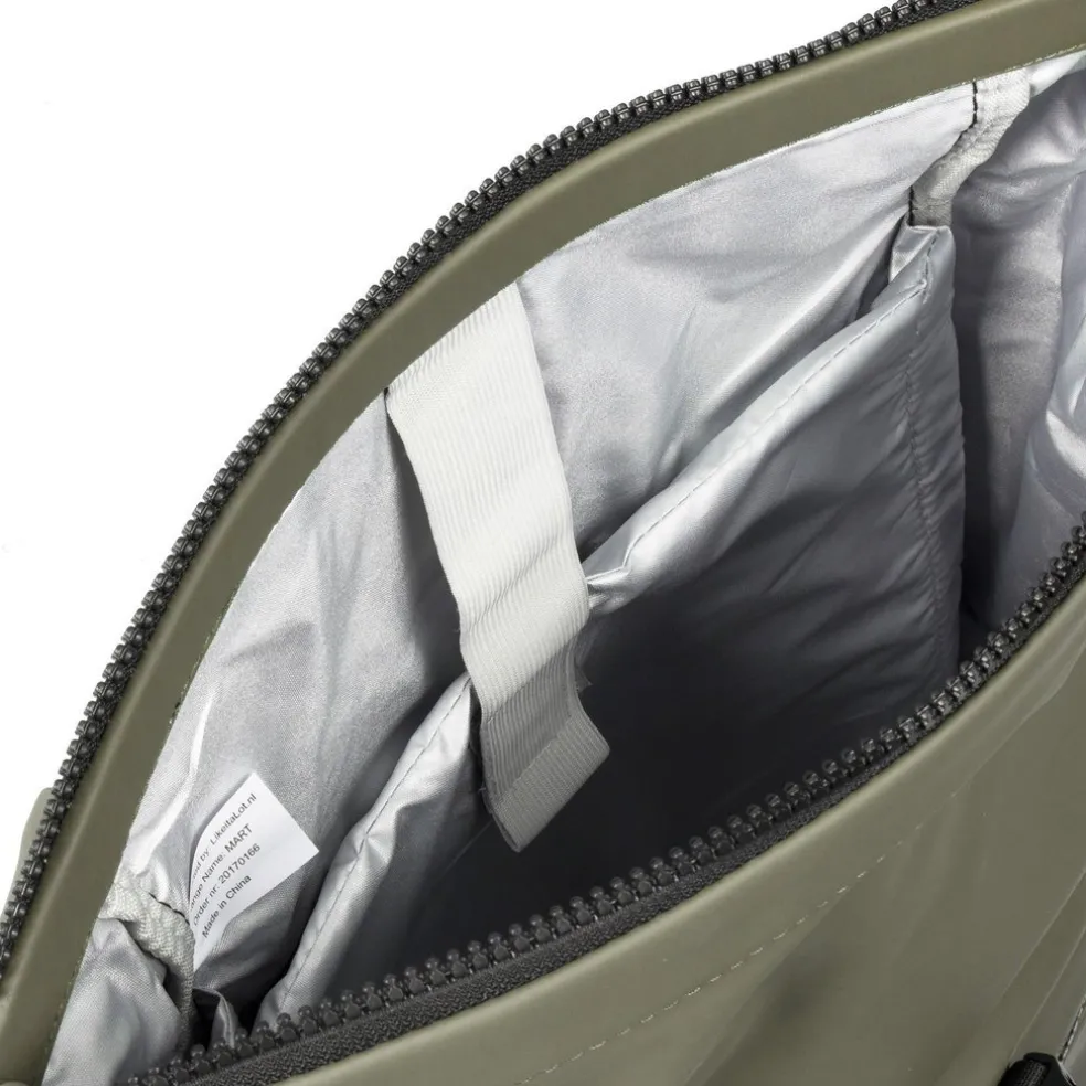 New Rebels Mart New York Taupe 21L Rucksack Rolltop Wasserabweisend Laptop 15.6"