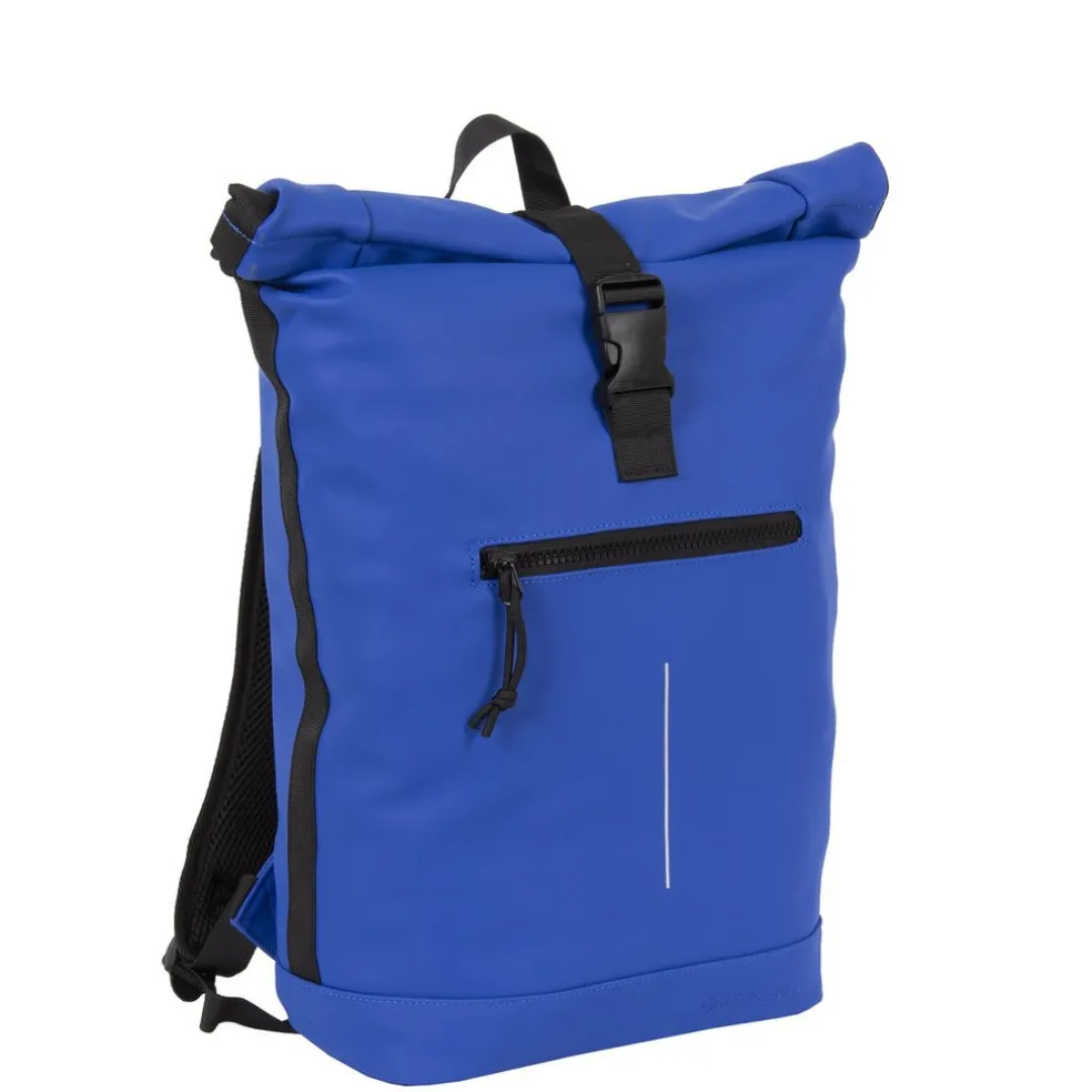 New Rebels Mart New York Kobaltblau 21L Rucksack Rolltop Wasserabweisend Laptop 15.6"