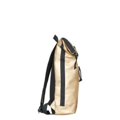 New Rebels Mart New York Metallic Gold 21L Rucksack Rolltop Wasserabweisend Laptop 15.6