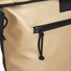 New Rebels Mart New York Metallic Gold 21L Rucksack Rolltop Wasserabweisend Laptop 15.6