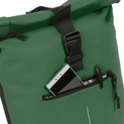 New Rebels Mart New York Dunkelgrün 21L Rucksack Rolltop Wasserabweisend Laptop 15.6