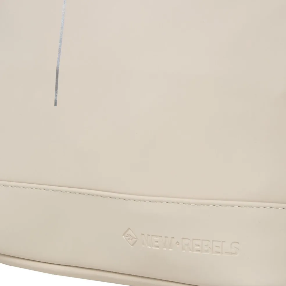 New Rebels Mart New York Beige 21L Rucksack Rolltop Wasserabweisend Laptop 15.6"