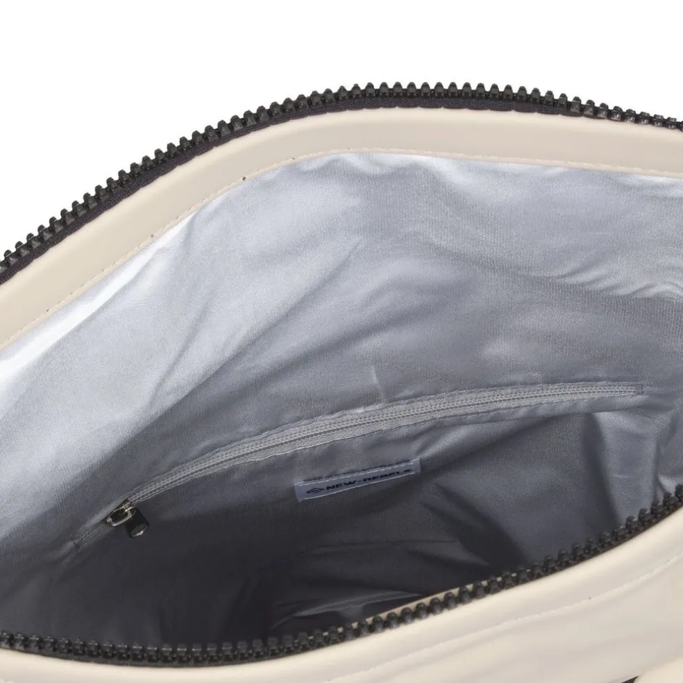 New Rebels Mart New York Beige 21L Rucksack Rolltop Wasserabweisend Laptop 15.6"